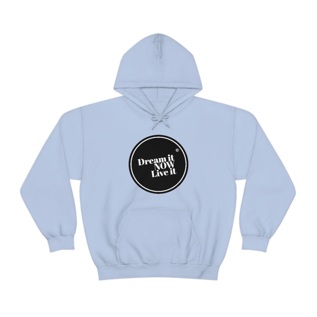 Dream it NOW Live it Unisex Heavy Blend™ Hooded Sweatshirt - Black Logo