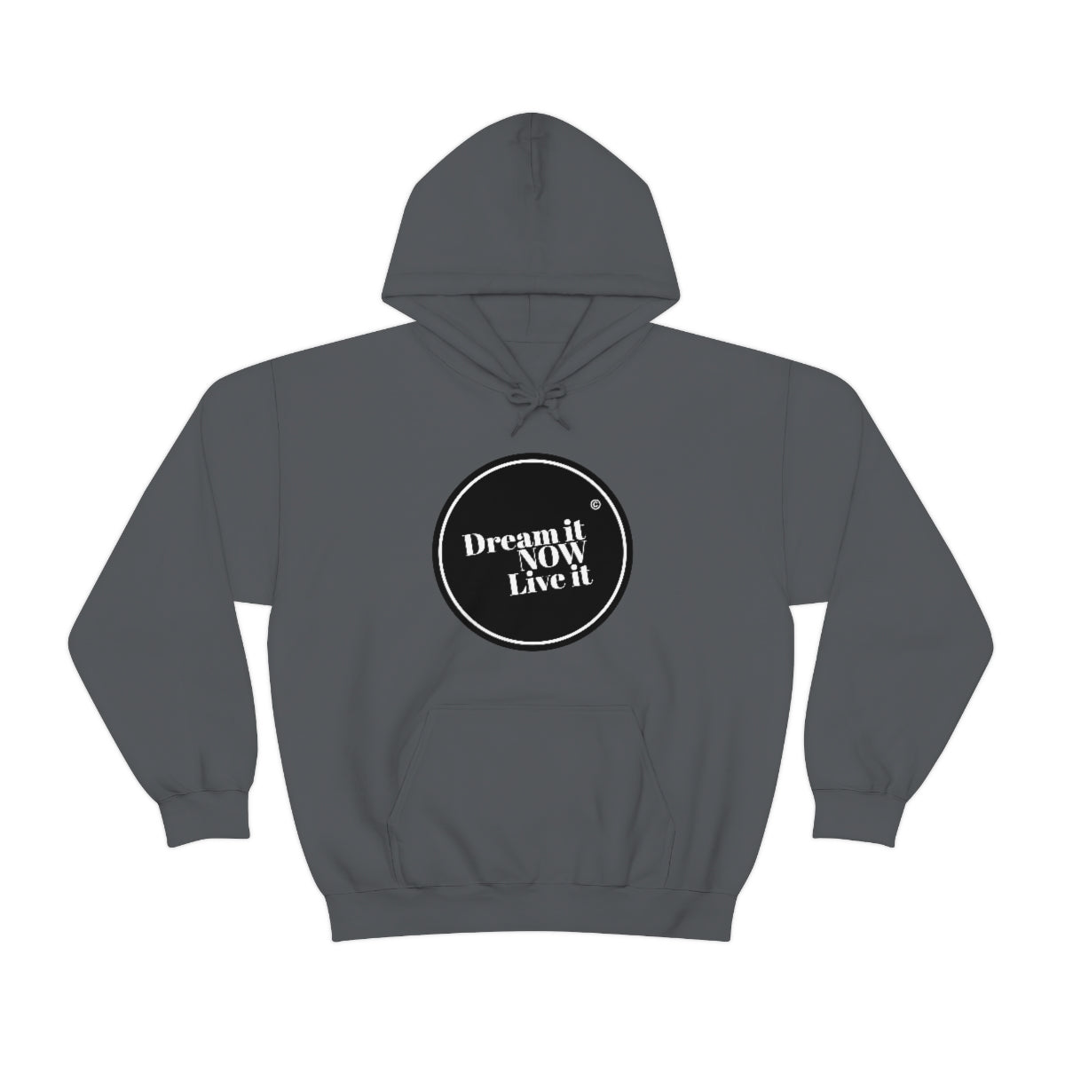 Dream it NOW Live it Unisex Heavy Blend™ Hooded Sweatshirt - Black Logo