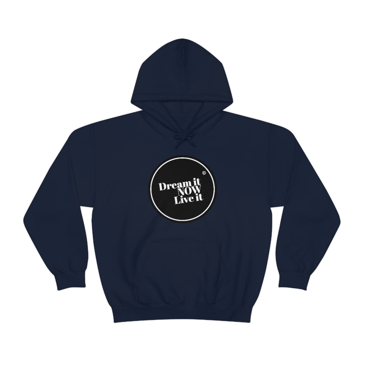 Dream it NOW Live it Unisex Heavy Blend™ Hooded Sweatshirt - Black Logo